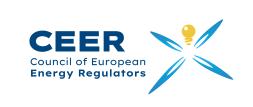 Council of Europan energy Regulators Logo. on the right is the abbreviation c.e.e.r. on the left there is a lightbulb with for rays of light illuminating from it.  